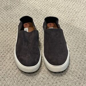 Steve Madden Charcoal Suede Slip-On Loafers